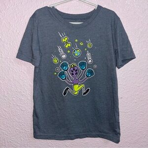 Under Armour Kids Graphic Tee in Gray with Colorful Design